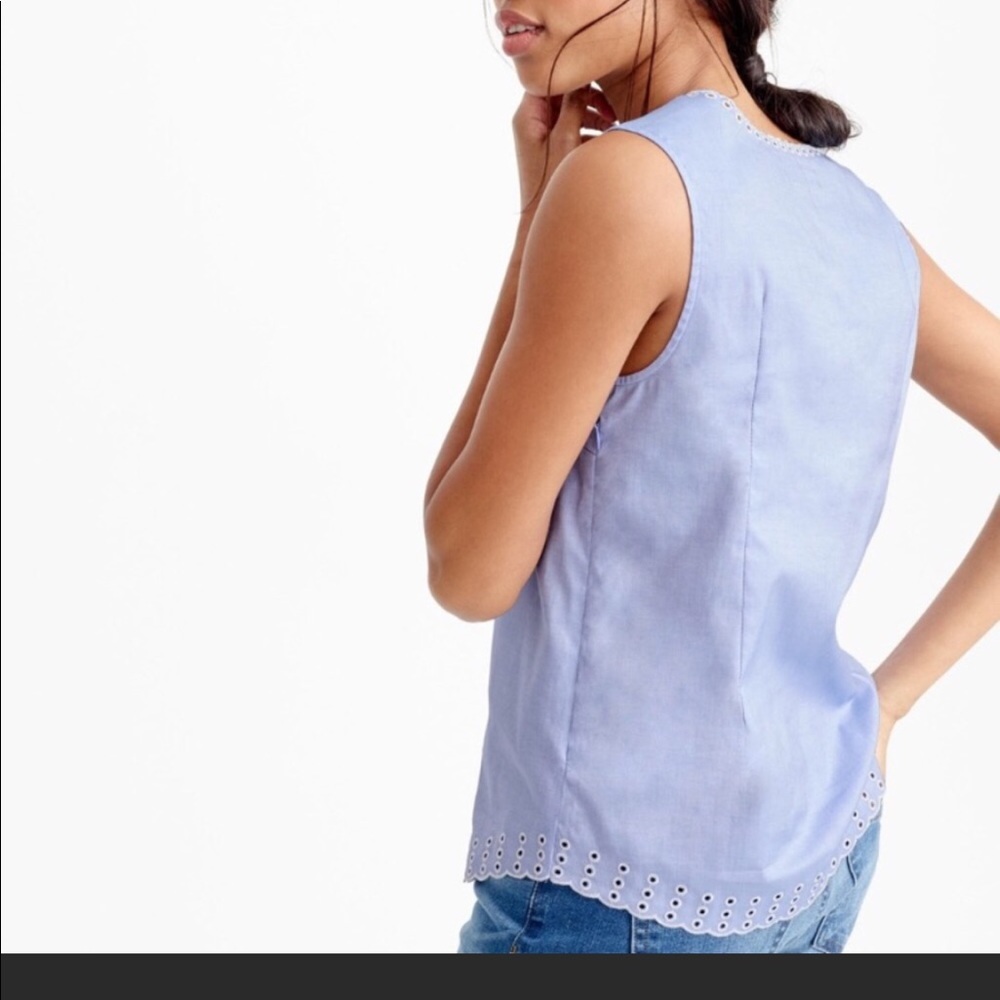 Jcrew Blue Sleeveless Top - Picture 3 of 8